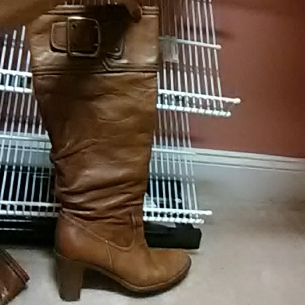 Tan coach boots